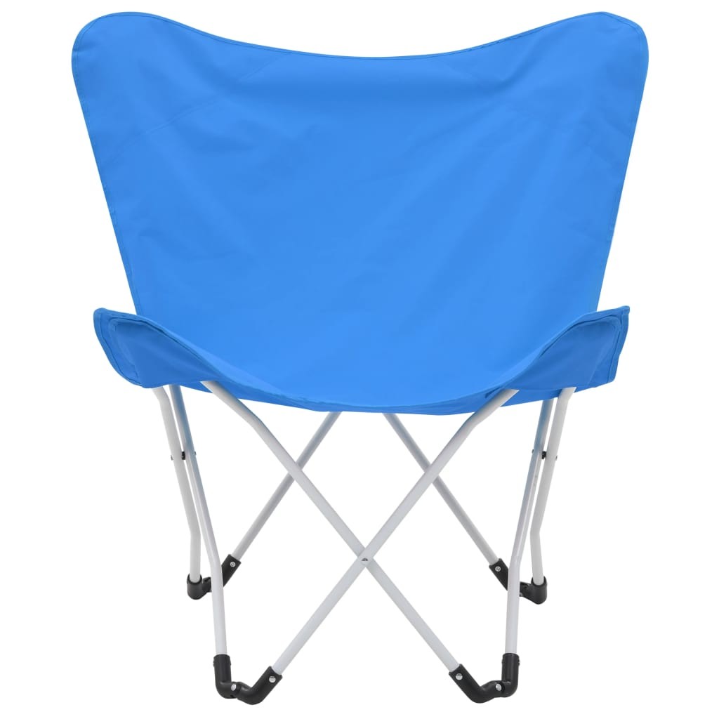 Butterfly Camping Chairs 2 pcs Foldable Blue